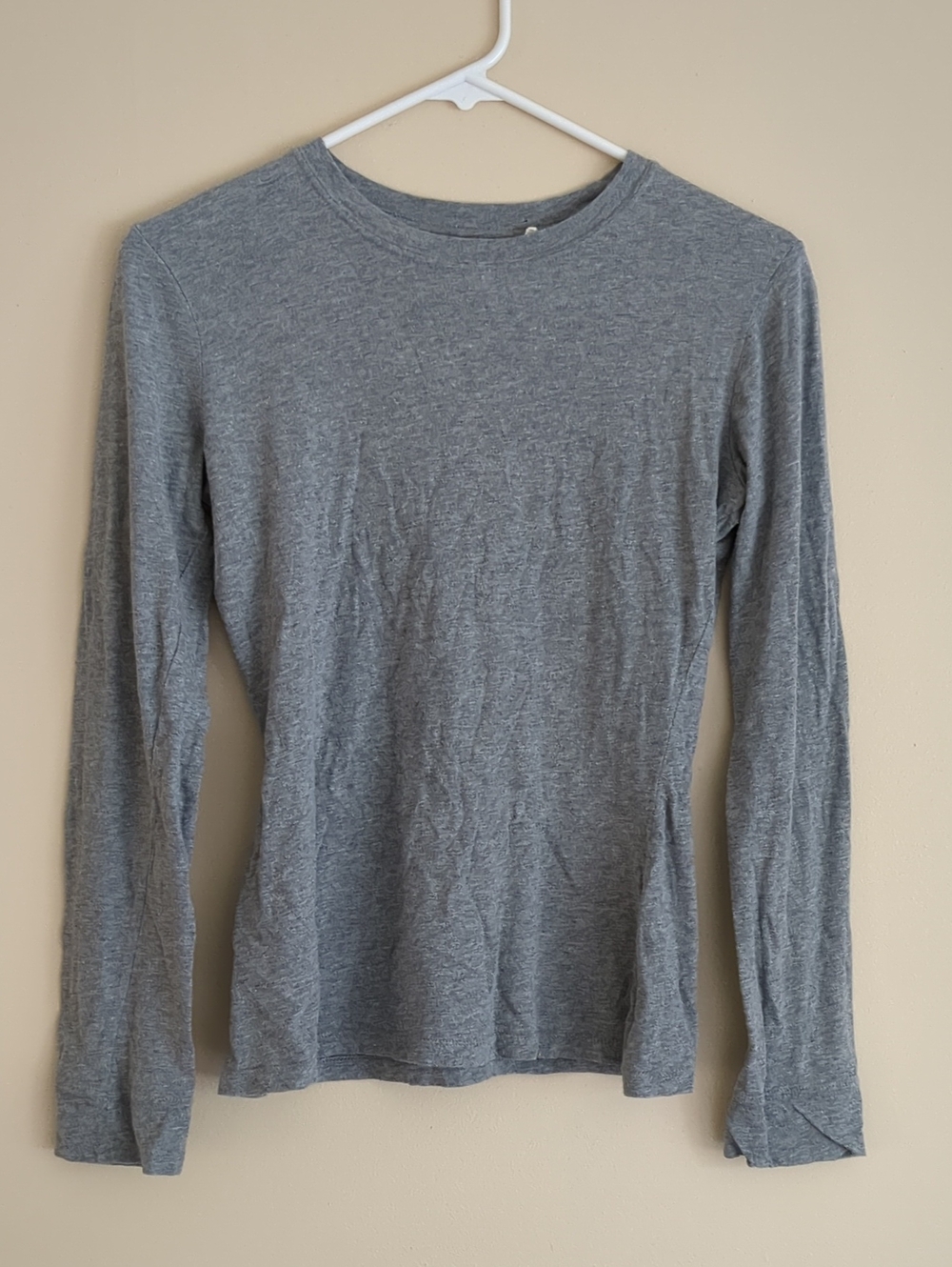 Large SO Cotton Gray Long Sleeve Tee Shirt T-Shirt Top